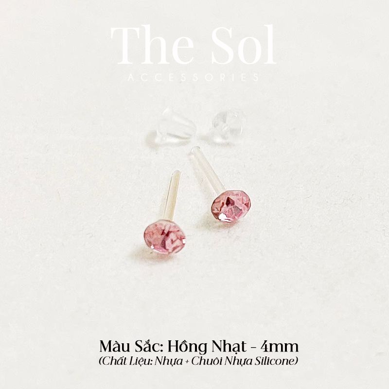 Bông Tai Nhựa Màu Sắc