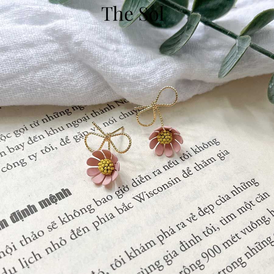 Bông Tai Hàn Quốc Pinky Flower