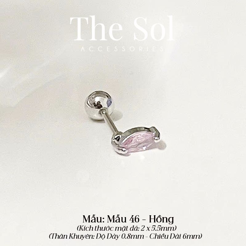 Khuyên Tai Thép Xi Mạ Mini Leaf - Mẫu 46