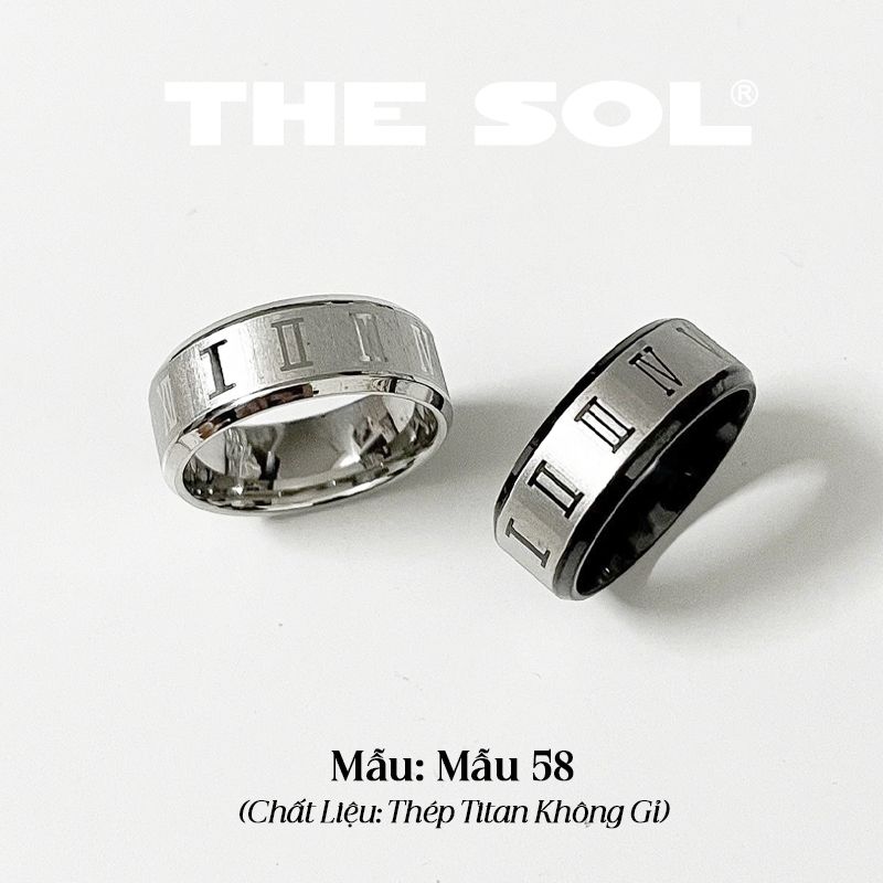 Nhẫn Titan Unisex Roman Numerals - Mẫu 58