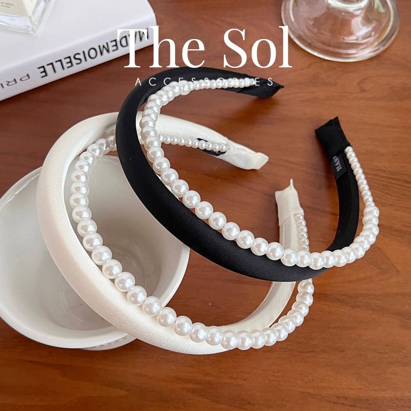 Cài Tóc Hàn Quốc Pearl Satin