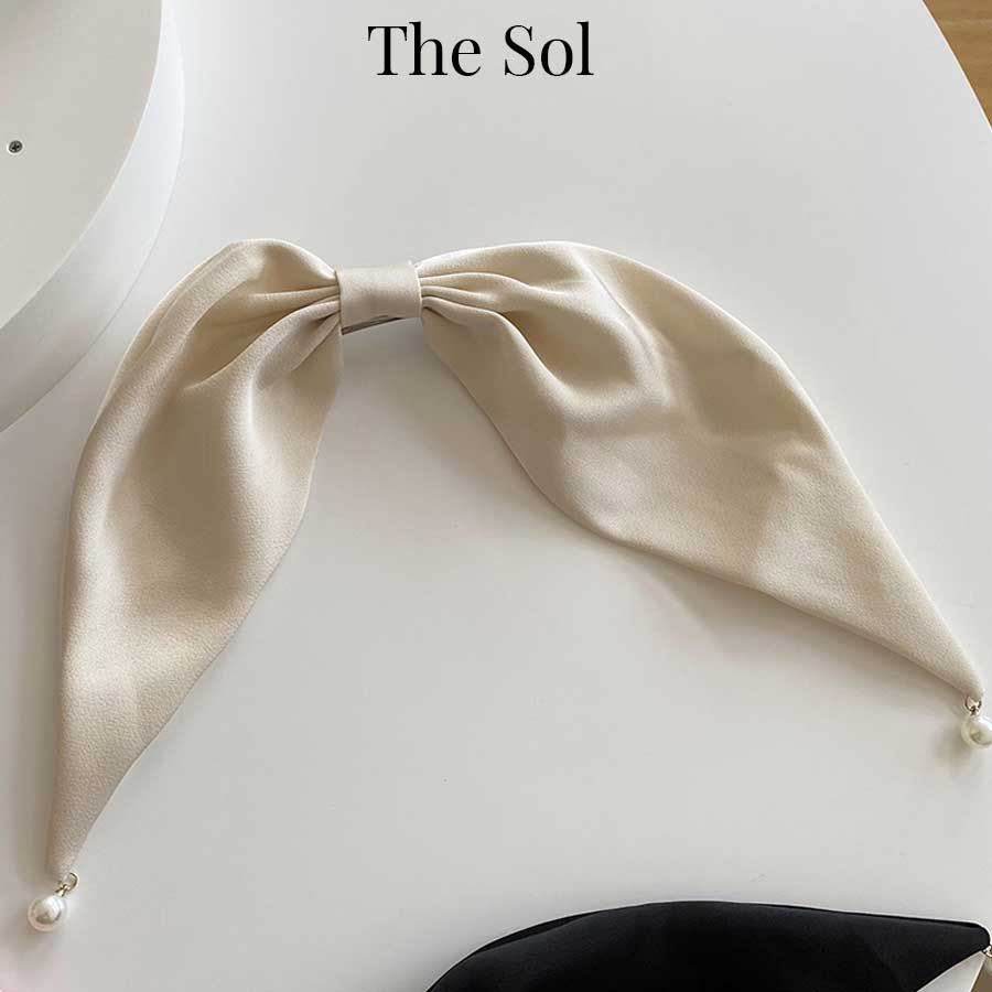 Kẹp Tóc Hàn Quốc Elengent Bow & Pearls
