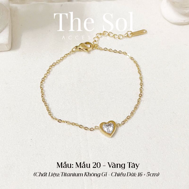 Lắc Tay Titan Mini Diamond Heart - Mẫu 20