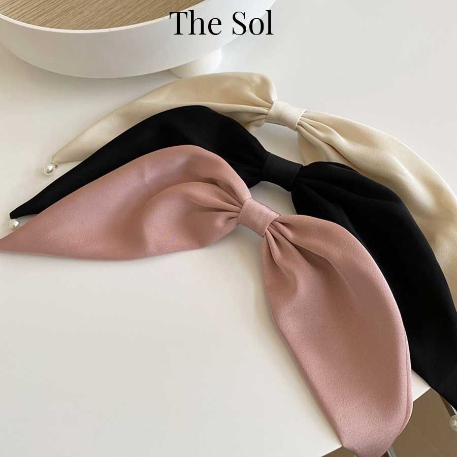 Kẹp Tóc Hàn Quốc Elengent Bow & Pearls