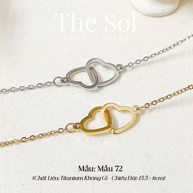 Lắc Tay Titan Double Heart - Mẫu 72