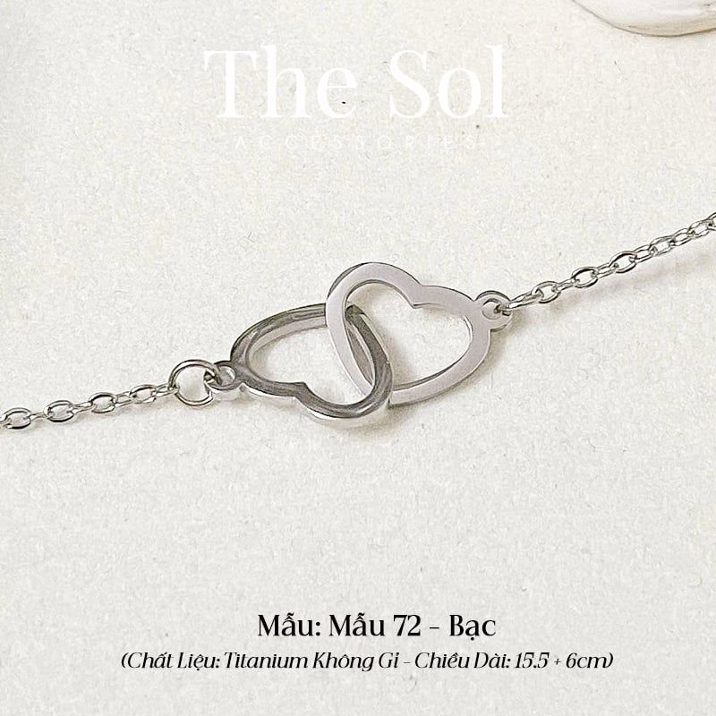 Lắc Tay Titan Double Heart - Mẫu 72