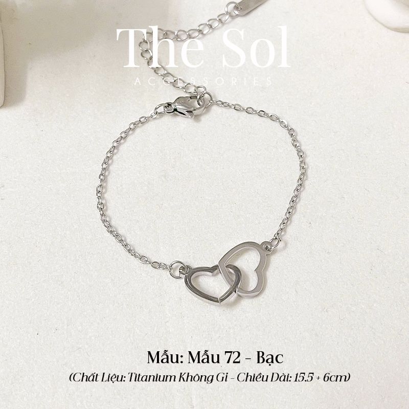 Lắc Tay Titan Double Heart - Mẫu 72