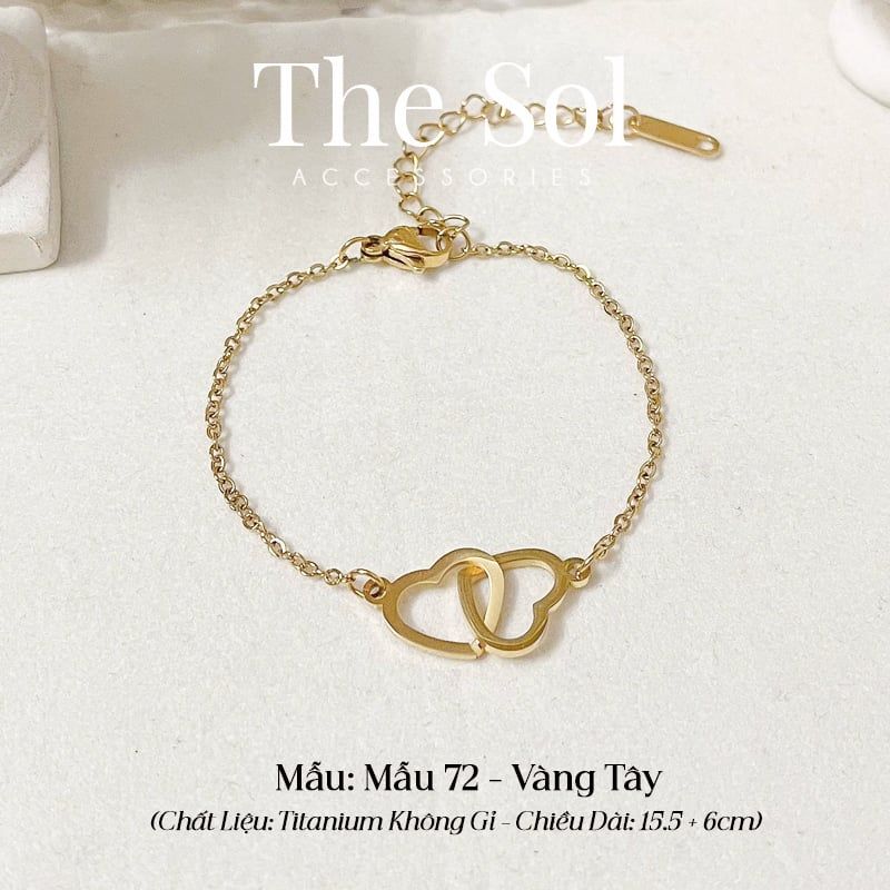 Lắc Tay Titan Double Heart - Mẫu 72