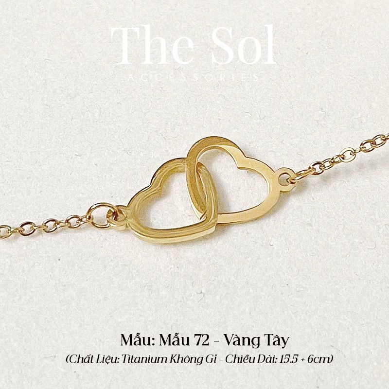 Lắc Tay Titan Double Heart - Mẫu 72