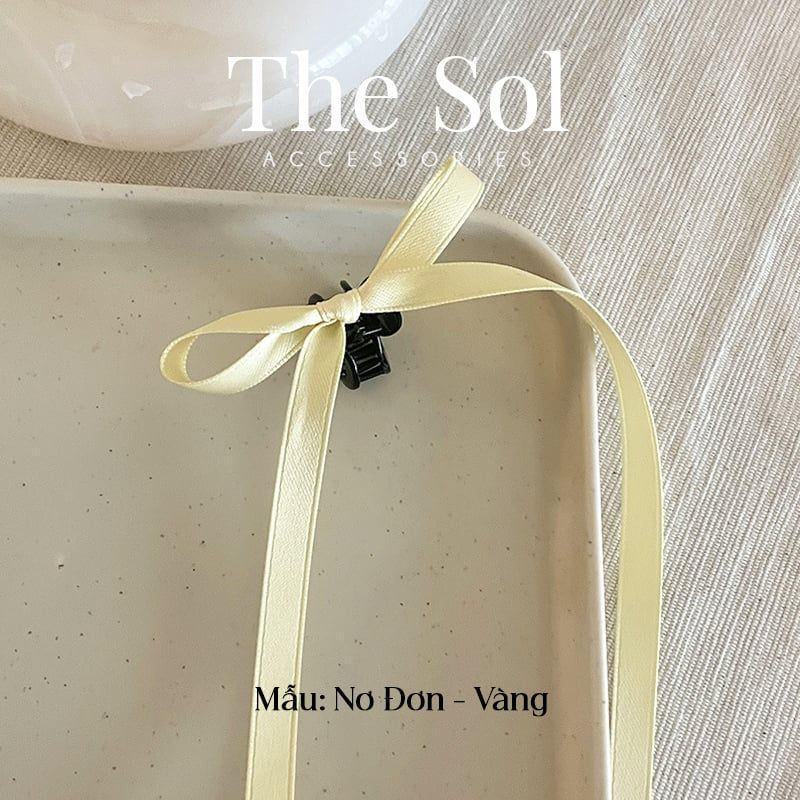 Kẹp Tóc Hàn Quốc Color Bow - Nơ Đơn (2 Chiếc)