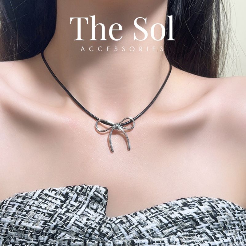 Dây Chuyền Hàn Quốc Trendy Bow - Dây Đen