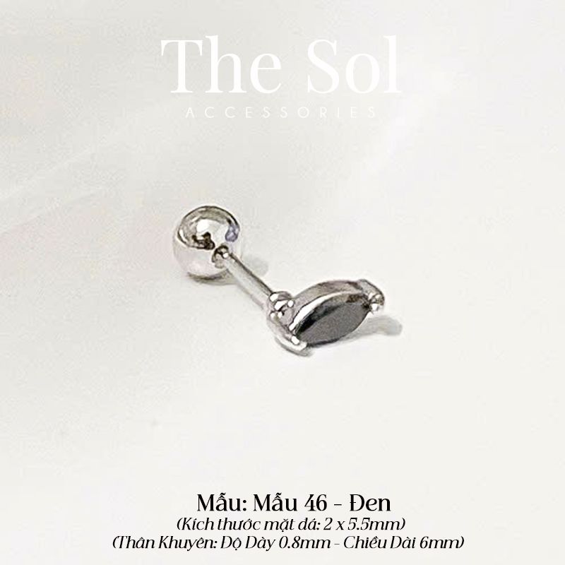 Khuyên Tai Thép Xi Mạ Mini Leaf - Mẫu 46