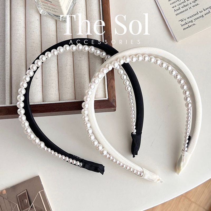 Cài Tóc Hàn Quốc Pearl Satin