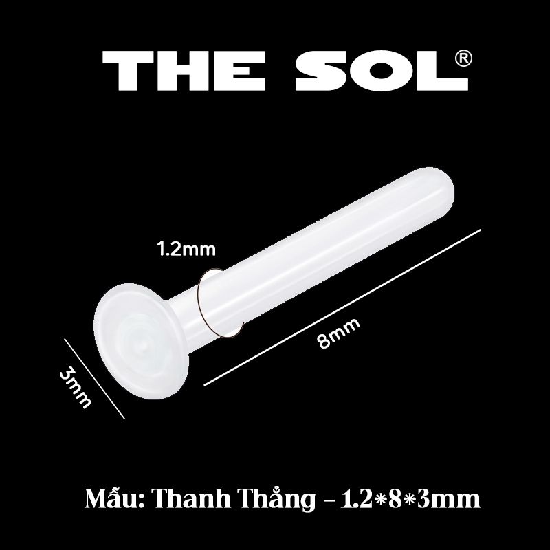 Khuyên Thủy Tinh Unisex - Thanh Thẳng