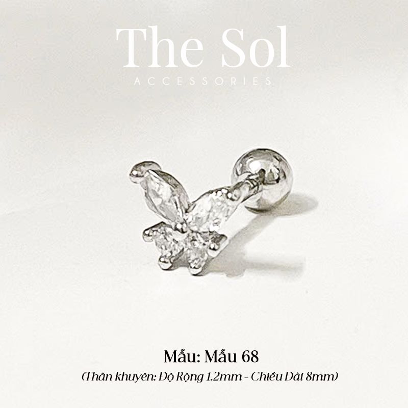 Khuyên Tai Thép Xi Mạ Unisex The Butterfly - Mẫu 68