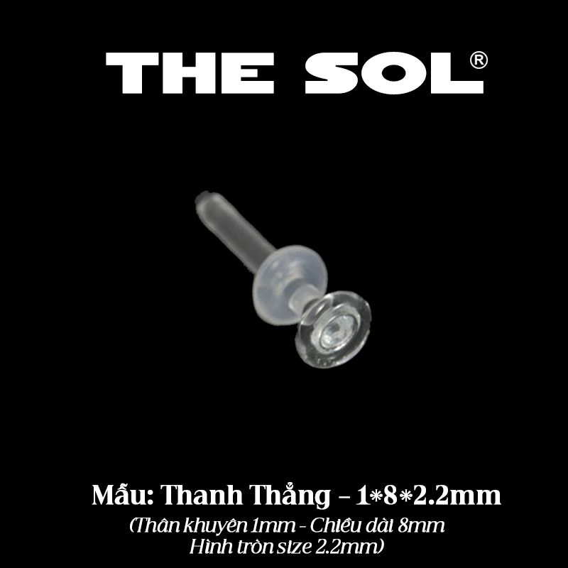 Khuyên Thủy Tinh Unisex - Thanh Thẳng