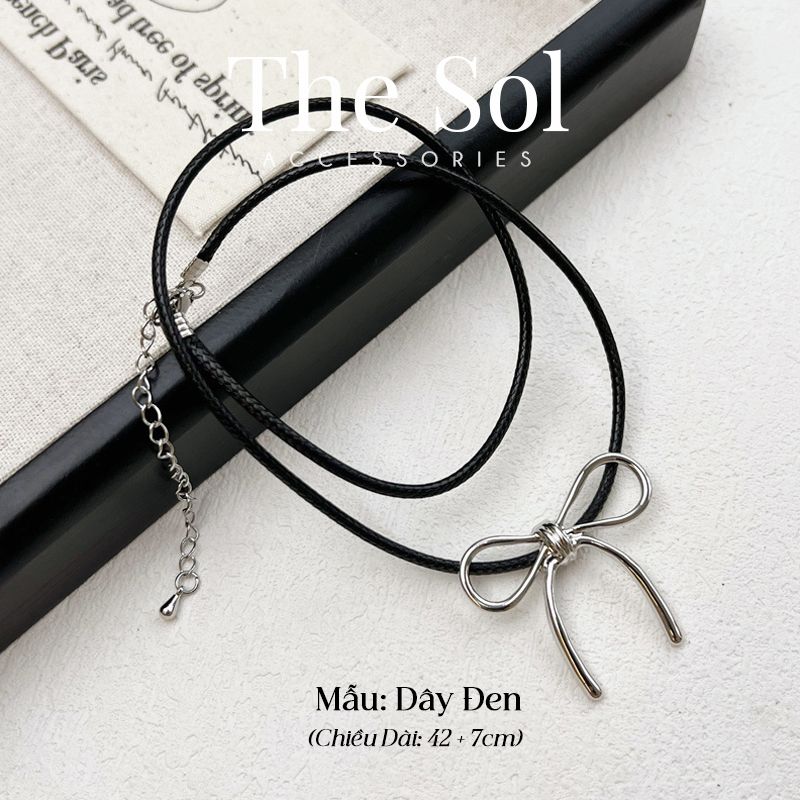 Dây Chuyền Hàn Quốc Trendy Bow - Dây Đen