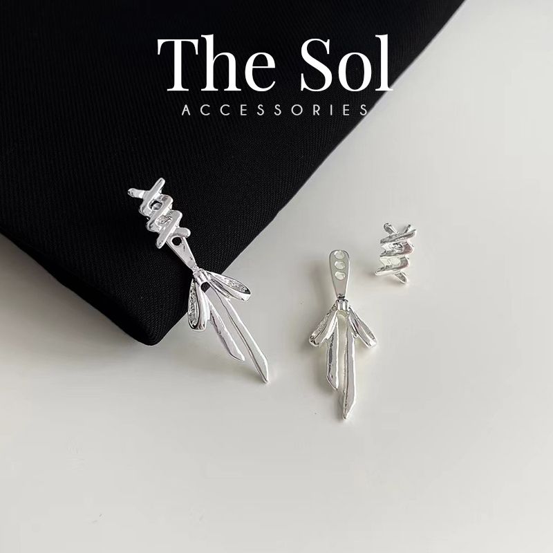 Bông Tai Hàn Quốc Silver Bow Tie