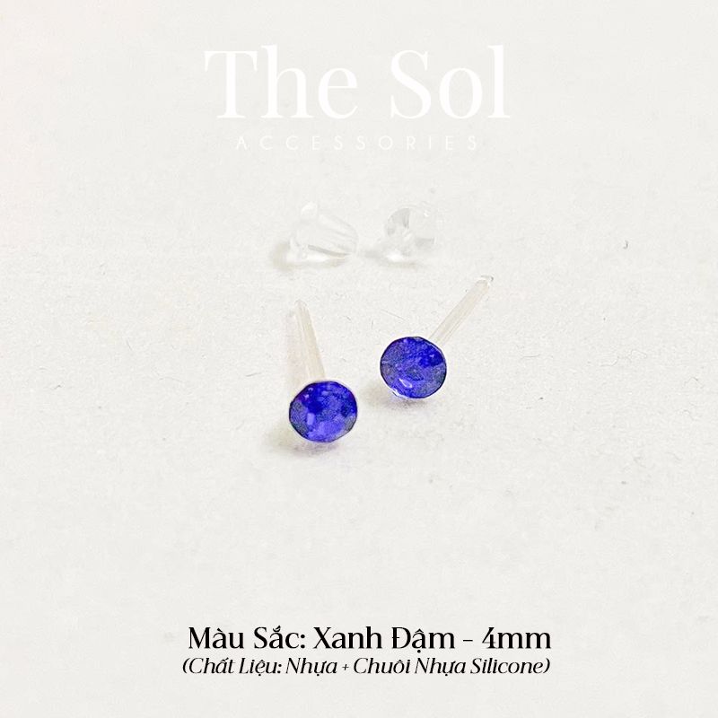 Bông Tai Nhựa Màu Sắc