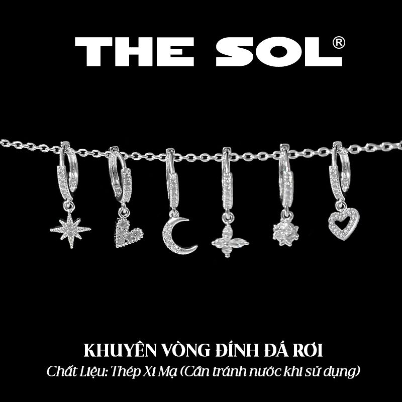 Khuyên Vòng Hợp Kim Đá Rơi Bling - Mẫu 181