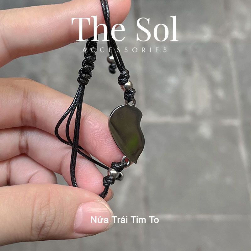 Lắc Tay Titan Couple Silver Heart - Dây Sáp