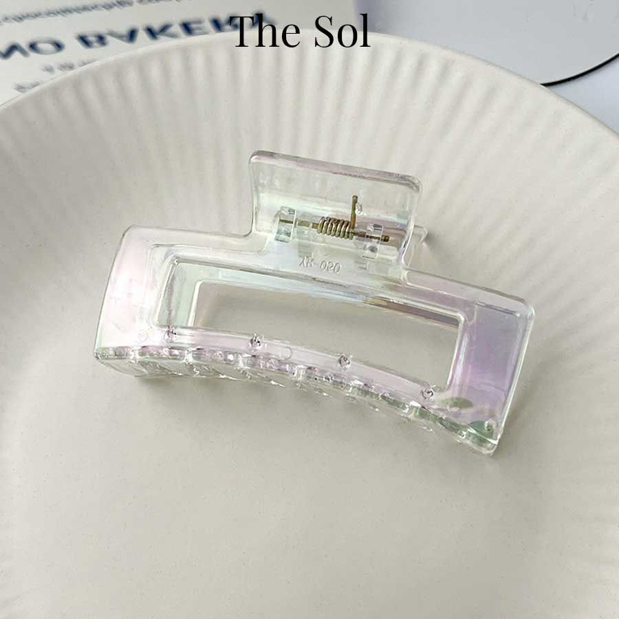 Kẹp Gắp Hàn Quốc Rectangle Hologram - 8.5cm