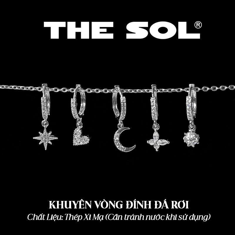 Khuyên Vòng Hợp Kim Đá Rơi Bling - Mẫu 181