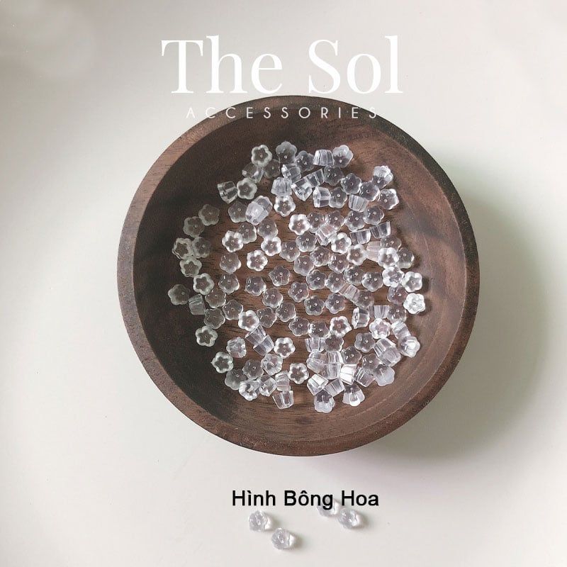 Chuôi Silicone Bông Tai - Hình Bông Hoa