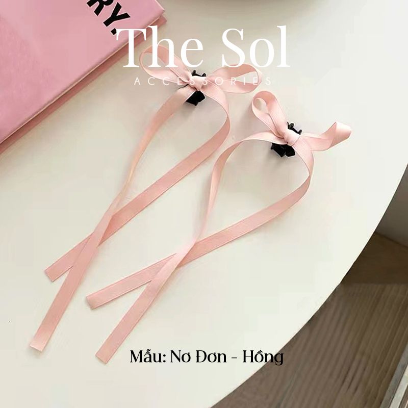 Kẹp Tóc Hàn Quốc Color Bow - Nơ Đơn (2 Chiếc)