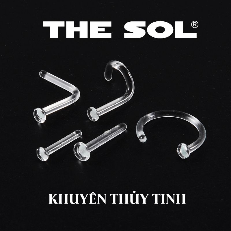 Khuyên Thủy Tinh Unisex - Thanh Thẳng