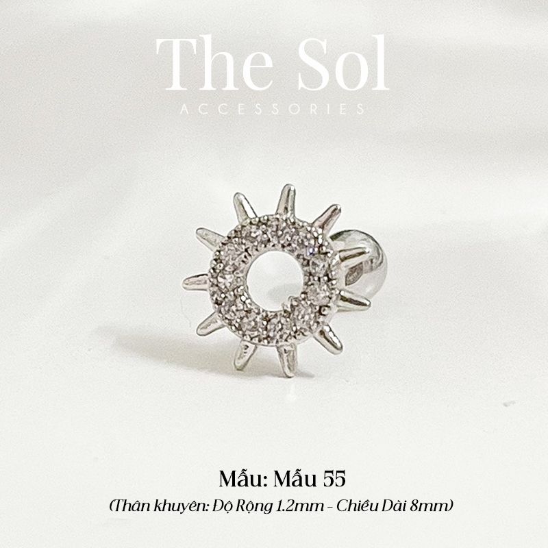 Khuyên Tai Thép Xi Mạ The Sun - Mẫu 55