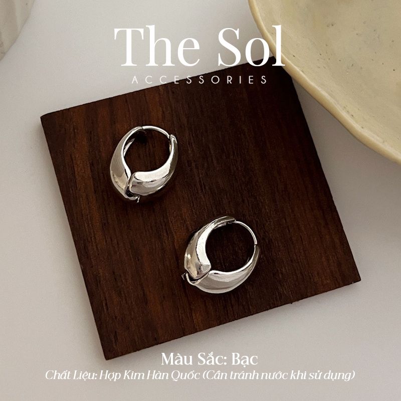 Bông Tai Hàn Quốc Oval Hoops