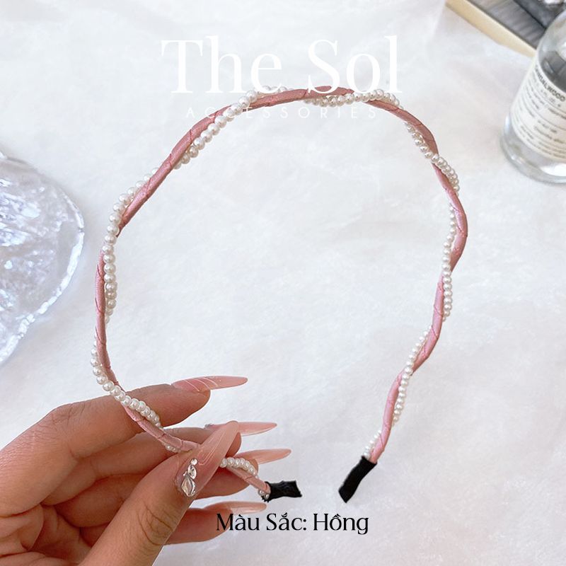 Cài Tóc Hàn Quốc Thin Silk&Pearls