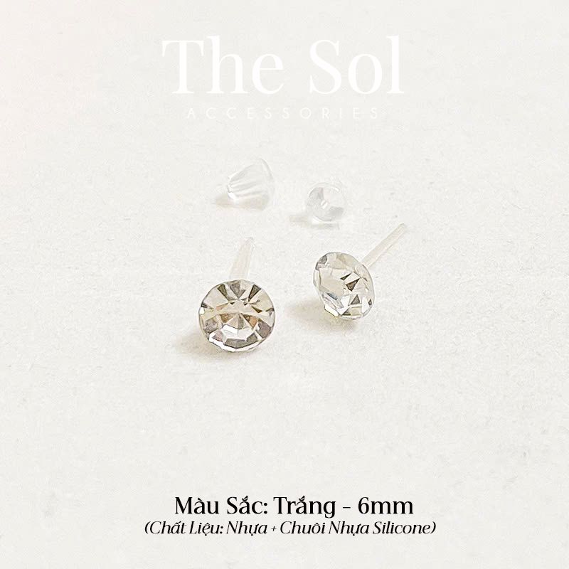Bông Tai Nhựa Màu Sắc