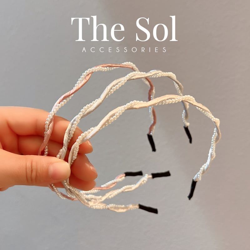 Cài Tóc Hàn Quốc Thin Silk&Pearls