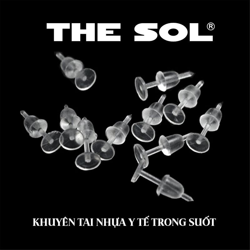 Khuyên Tai Nhựa Unisex Hình Tròn