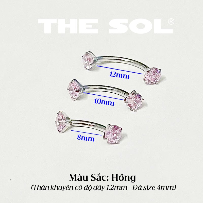 Khuyên Tai Titan Unisex ROOK Đính Đá Màu Sắc