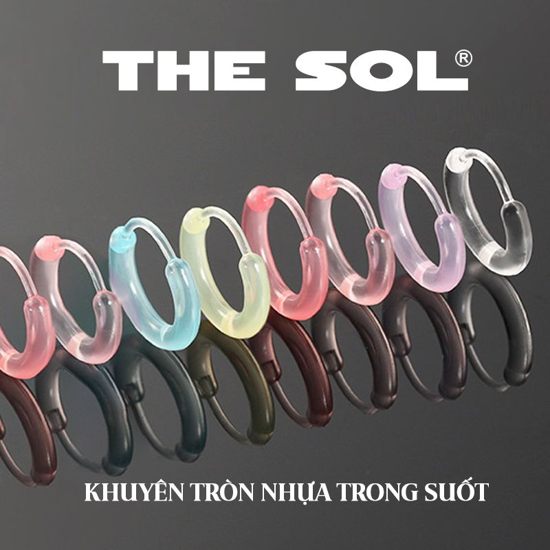 Khuyên Tai Nhựa Trong Suốt Khuyên Tròn