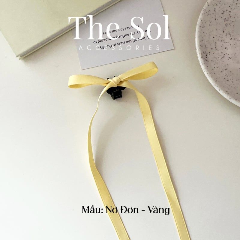 Kẹp Tóc Hàn Quốc Color Bow - Nơ Đơn (2 Chiếc)