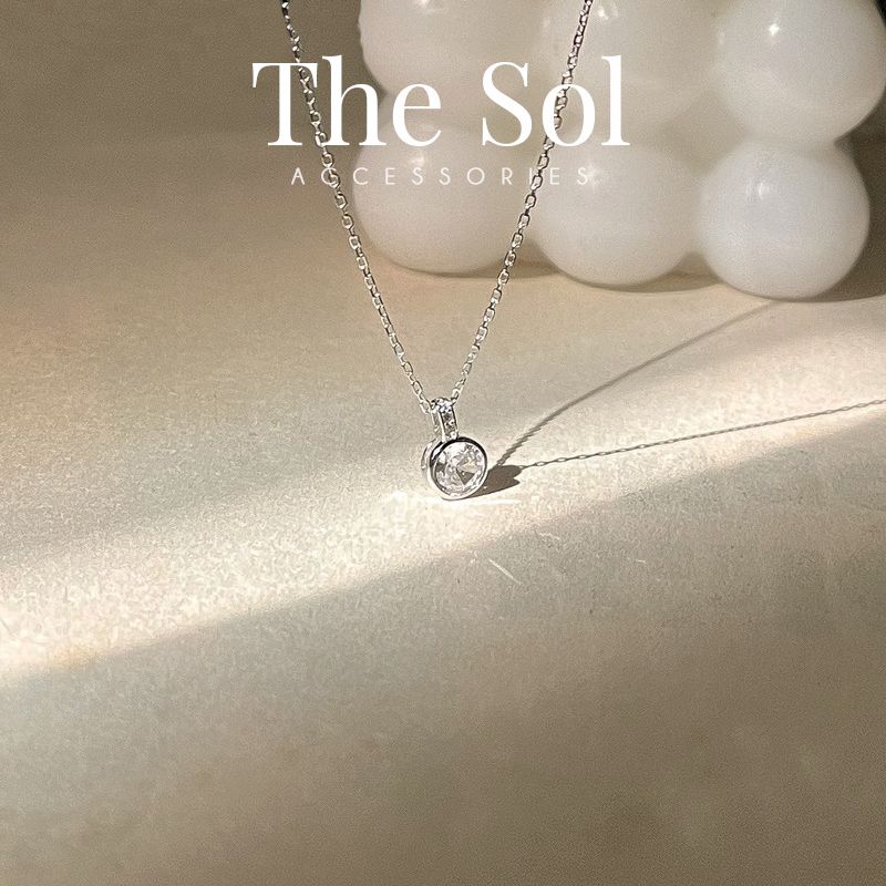 Dây Chuyền Bạc Mini Diamond In Circle