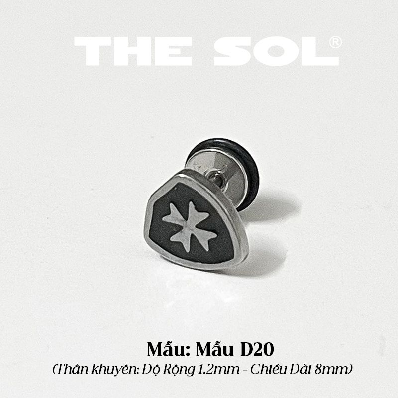 Khuyên Tai Titan Unisex The Shield - Mẫu D20
