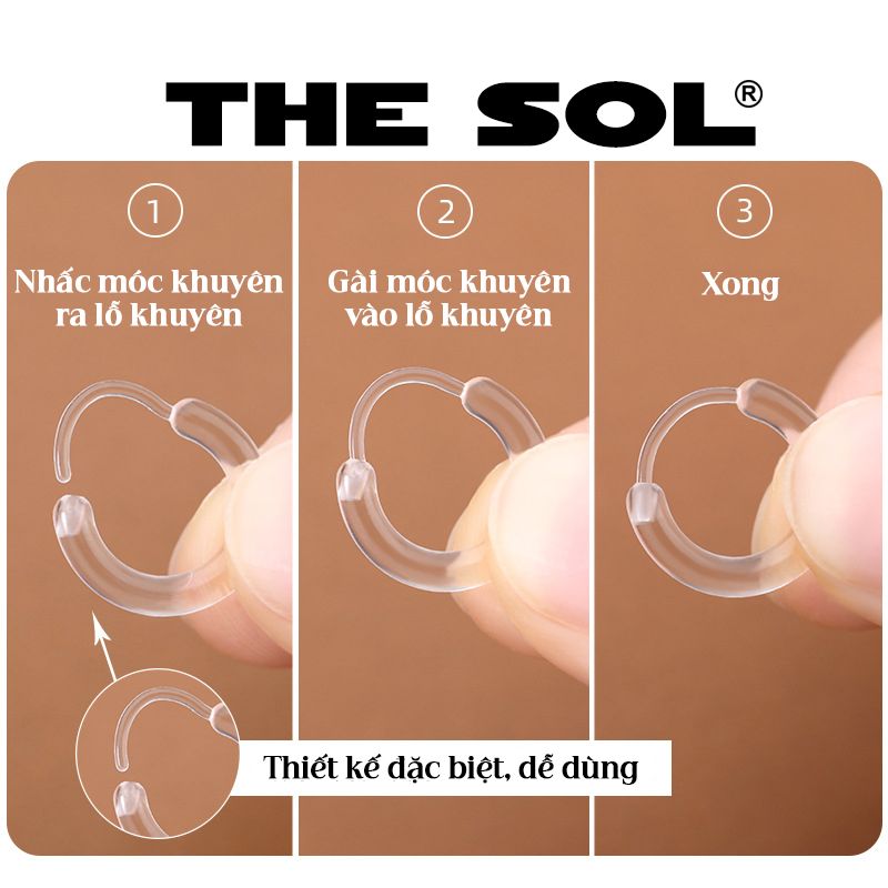 Khuyên Tai Nhựa Trong Suốt Khuyên Tròn
