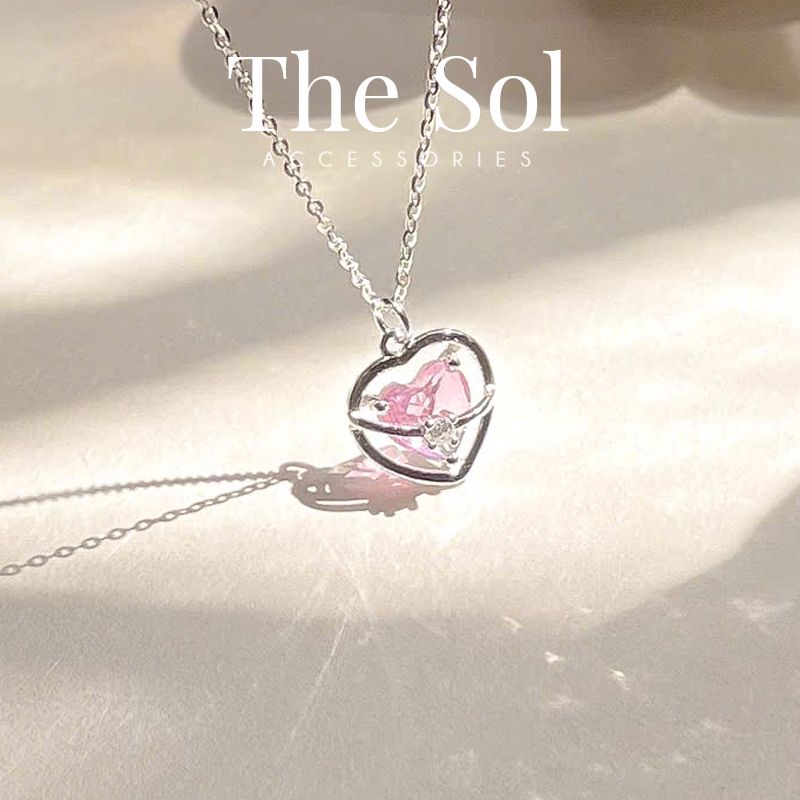 Dây Chuyền Bạc Pinky Heart