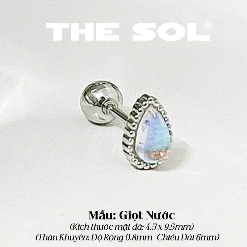 Khuyên Tai Thép Xi Mạ The Opal - Mẫu 122,123,124,125