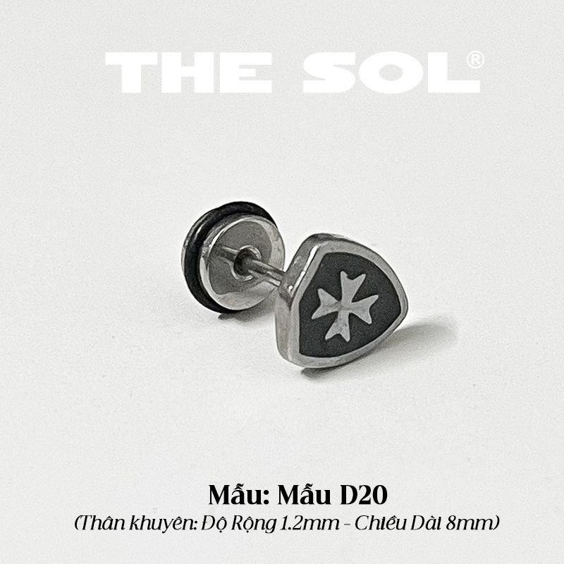 Khuyên Tai Titan Unisex The Shield - Mẫu D20