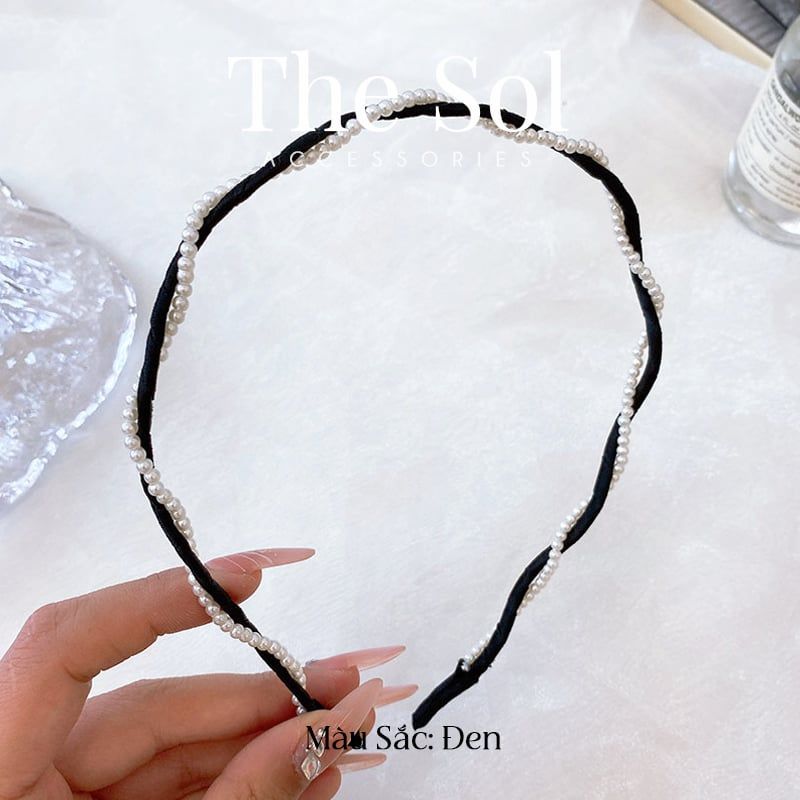 Cài Tóc Hàn Quốc Thin Silk&Pearls