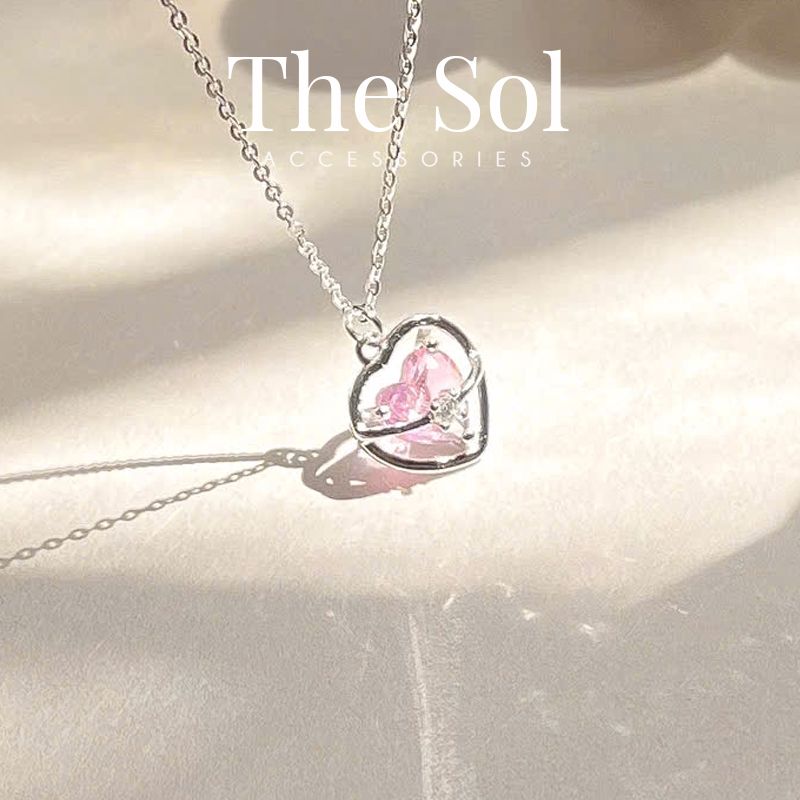 Dây Chuyền Bạc Pinky Heart