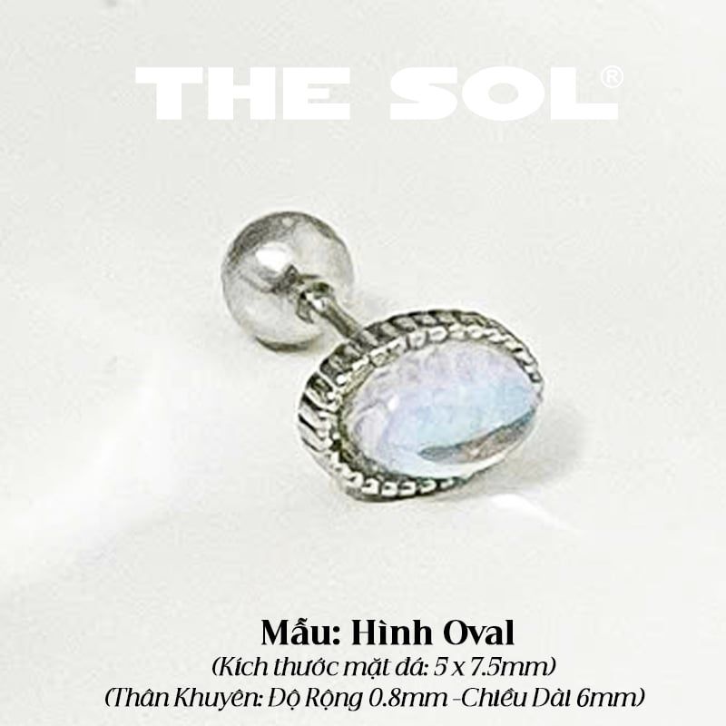 Khuyên Tai Thép Xi Mạ The Opal - Mẫu 122,123,124,125