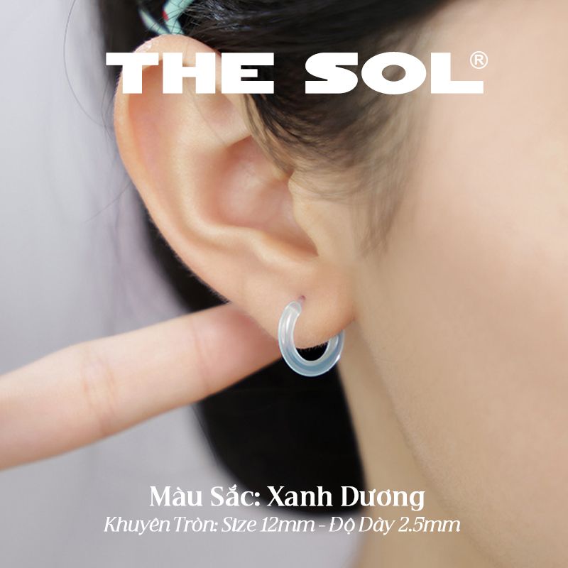 Khuyên Tai Nhựa Trong Suốt Khuyên Tròn