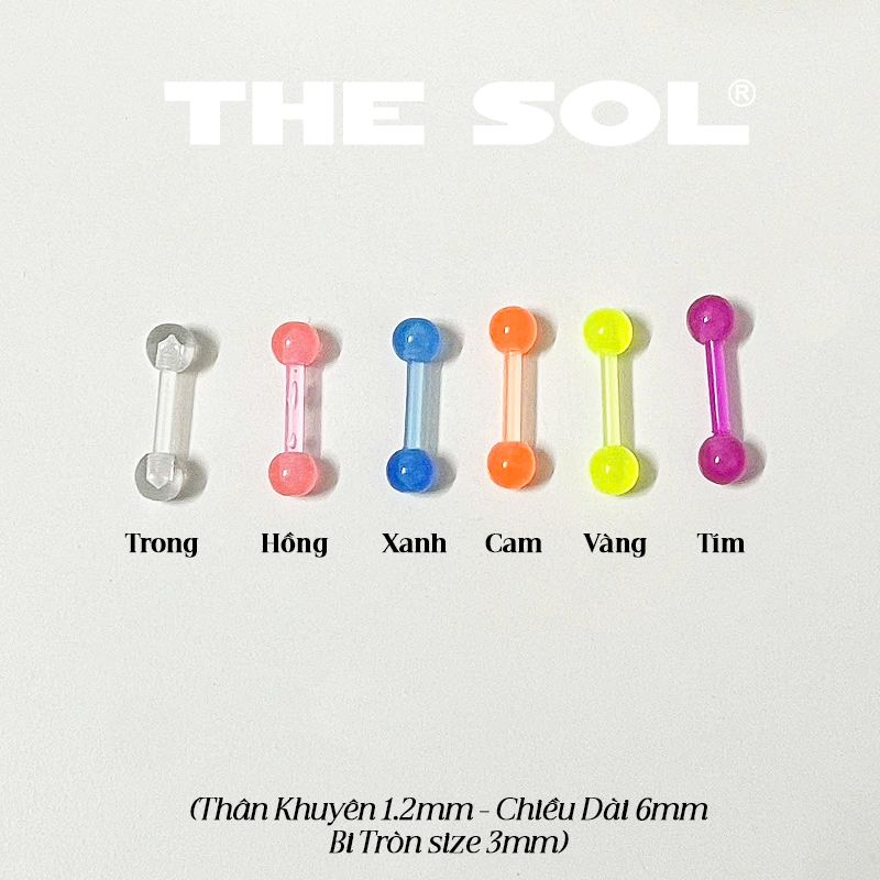 Khuyên Tai Nhựa Trong Suốt Màu Sắc